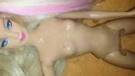 cute little berbie cum on tities