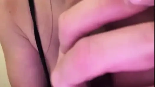 Stepmom with big tits loves sucking two dildos