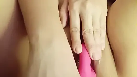 Naughty camgirl being controlled by follower, the naughty left her pussy wet.
