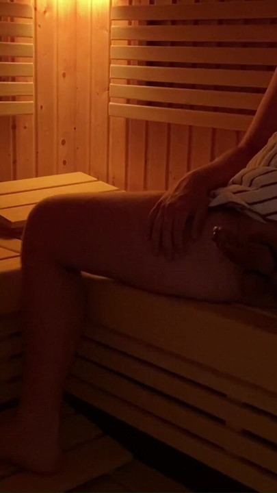 Jaw-dropping moment from "Public Exhibitionist in sauna with cock ring and urethral stimulation, public dick flash"