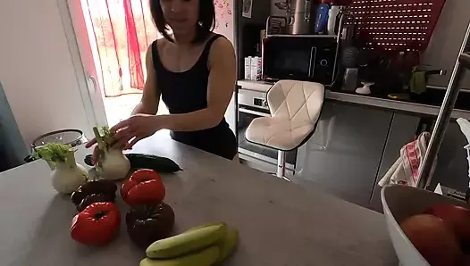 My First Penetration and Orgasm with A Cucumber