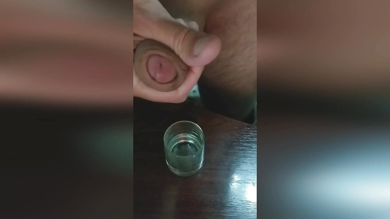 I cum in a glass from all angles