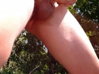 Cumming outside in the open air