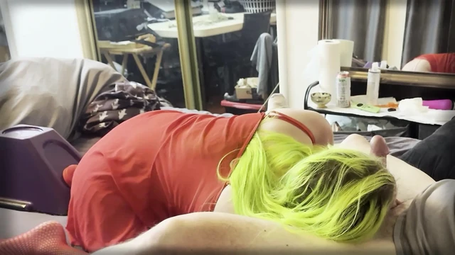 Next Door Dolly and Stunt Cock - Thrusting Vibrator Swallow Blowjob