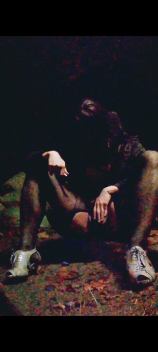 Second visiting to my campus! Hot college slut in bottom-opened black stockings goes to school, takes off panties and exposes.