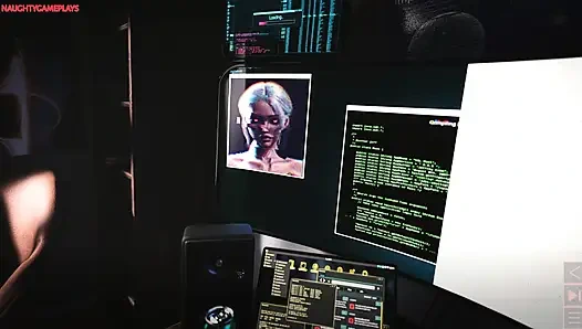 The Synthetic Part 10 By Carbon - Busty MILF Gives Horny Guy a Handjob, Big Cock Cumshot