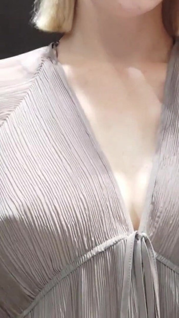 Stunning moment from "Try On Haul Transparent Clothes, Completely See-Through. At The Mall. See on me in the fitting room -"