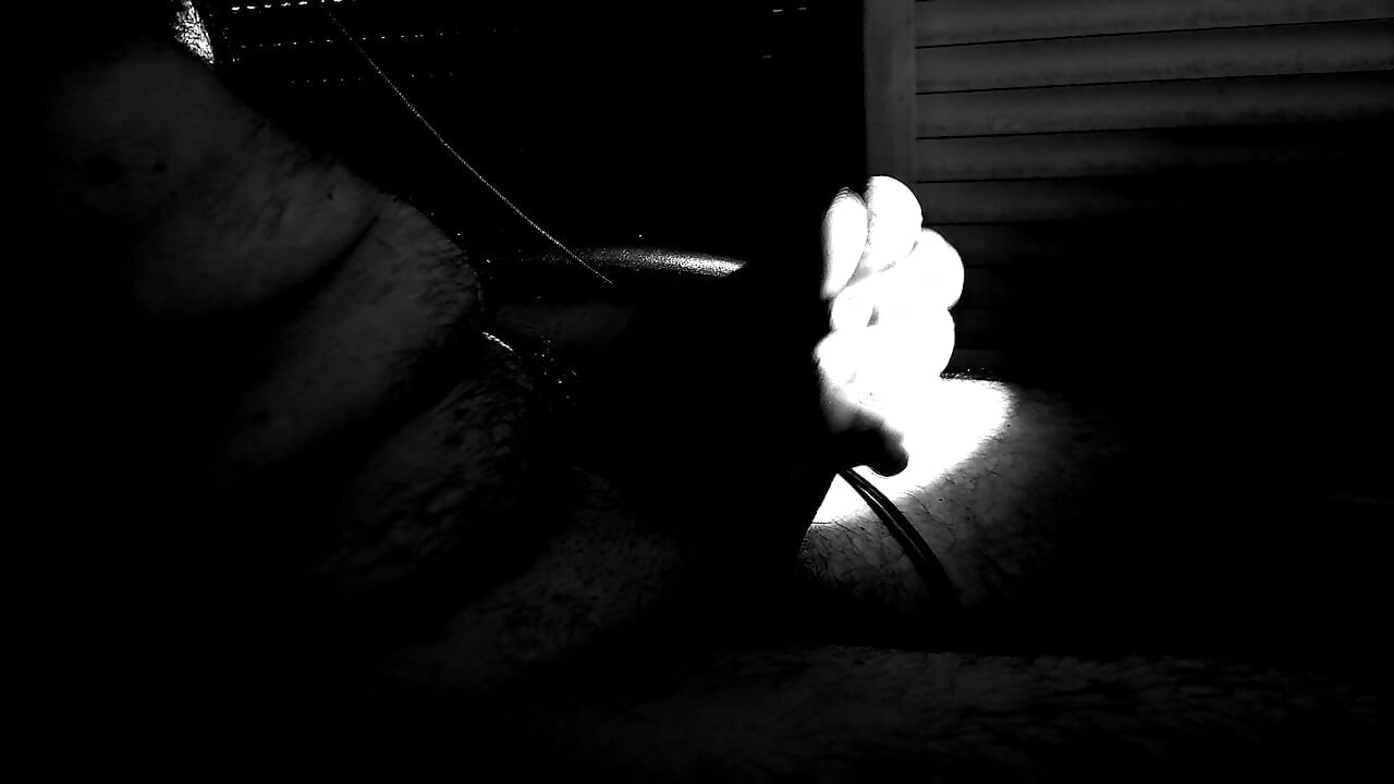 long masturbation. solo man. hard af. edging and exploding in the end - b&w recording