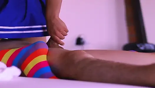 My teacher gives me a lesson on how to receive his cock.