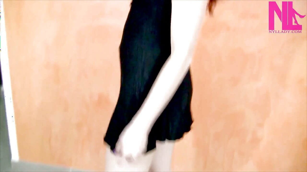 Modeling and Stretching My Bare Legs in Black Patent High Heels