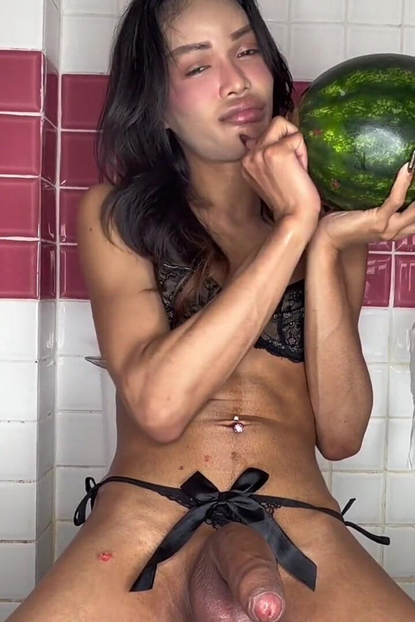 Watermelon Gets a Ladyboy Dicking by Alice Big Cock