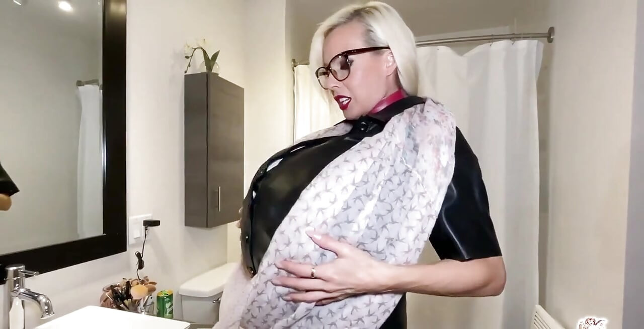 My Parfum Makes My Tits Inflate! Leather Jacket Can't Hold It!