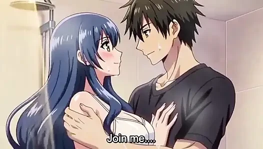 Stepbrother watch stepsister while she is taking shower 3D Anime