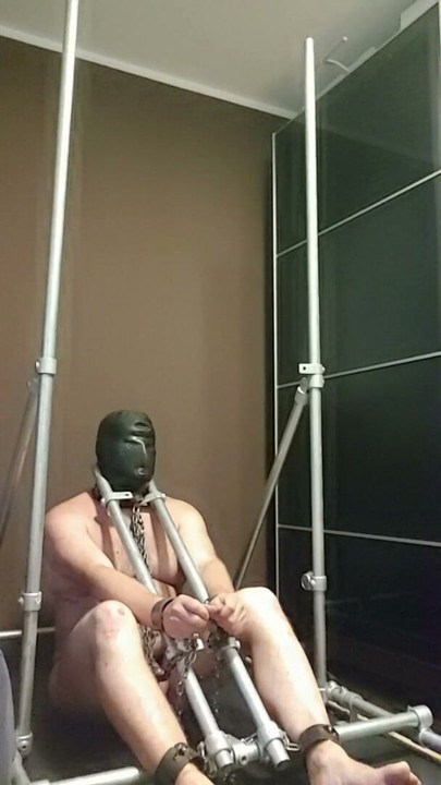 Bondage Session in Full Body Shackles | Clip 3