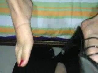 Great footjob a la colombiana