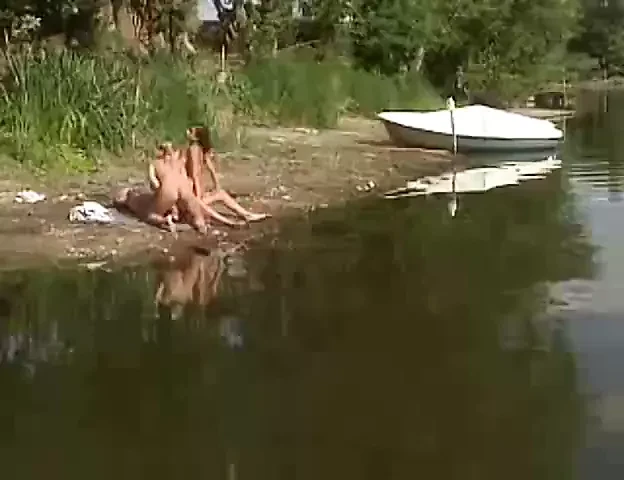 MFF threesome by the lake