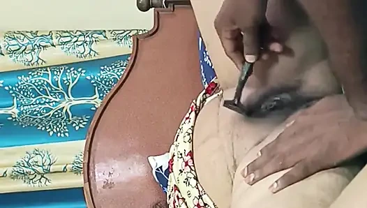 Hintli güzel üvey anne üvey oğluyla amını tıraş ediyor