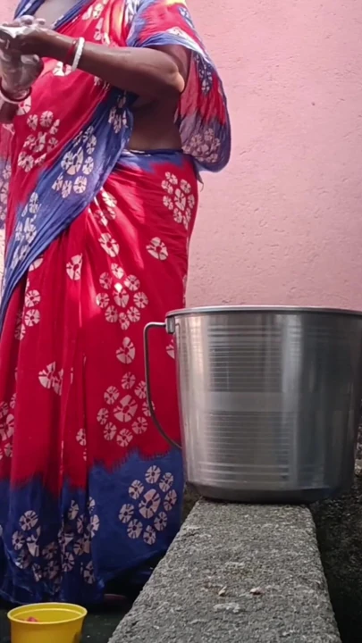 First Time Outdoor Shoot of Bathing - Solo | Clip 1