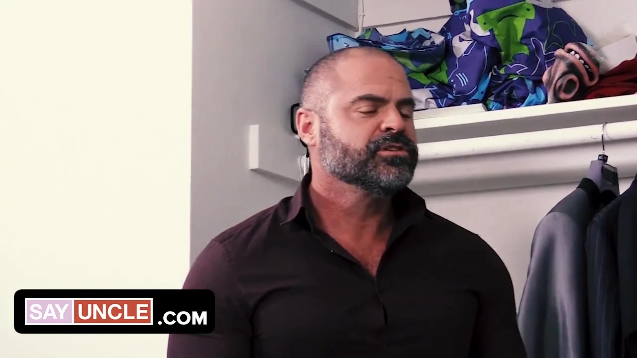 Muscular stepdad catches horny teen Kory Houston and gets his cock in hands to teach him a lesson