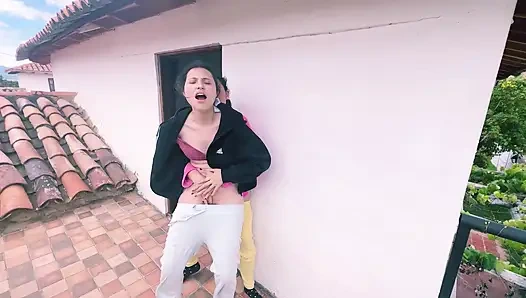 A quick with my best friend in public