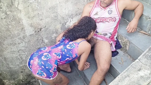 Picking up My Stepdaughter on the Stairs 100% Anal