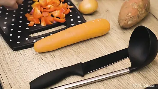 Морковь чинит