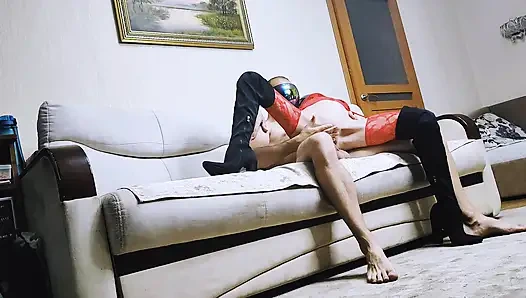 Orta yaşlı seksi kadınla cinsel sınırları zorluyor