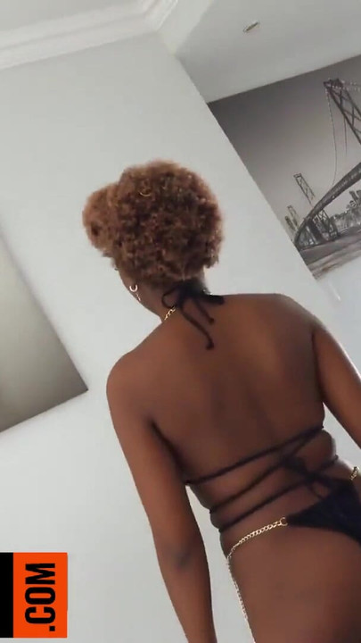 Spectacular moment from "Huge Natural Tits 18yo Black Slut Deep Throats Big White Cock POV Close-Up"