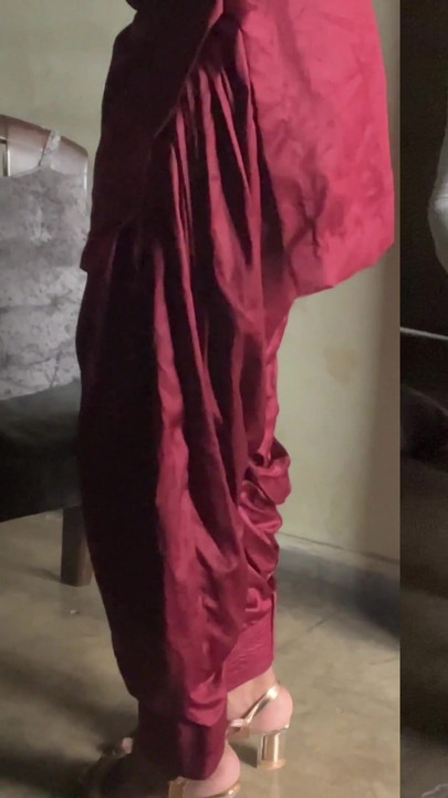 Jaw-dropping moment from "cross dresser silk salwar suit teasing big boobs"
