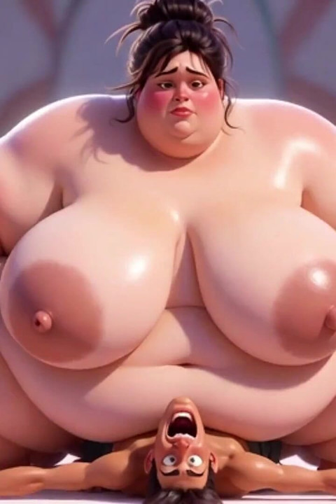SSBBW ענקית מוחצת גבר עם השדיים הענקיים שלה