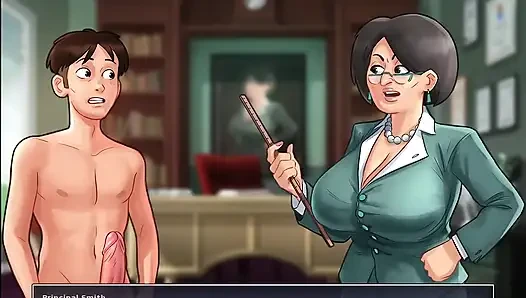 Summertime Saga- My College Principal Catches me Jerking off in Class