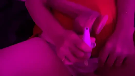 Helping a married woman masturbate using a dildo