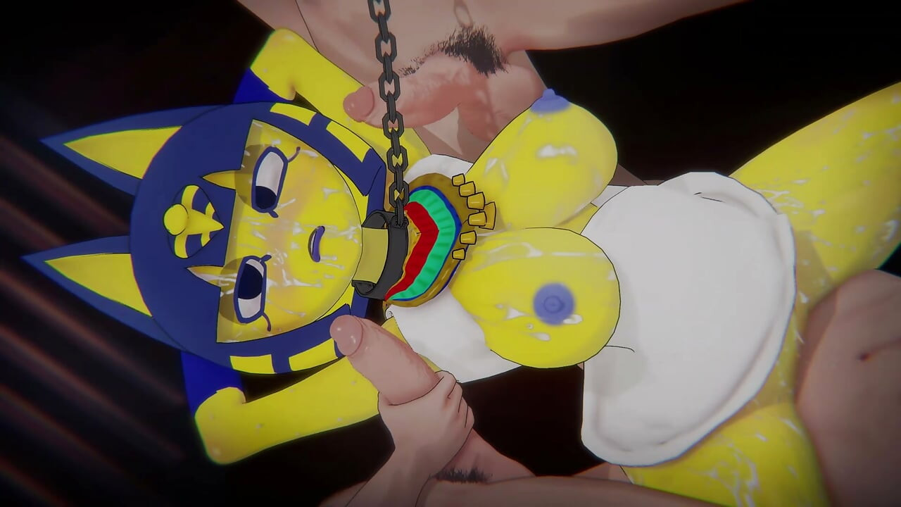 [animal Crossing] - Ankha Entering the Zone (riding the Villager & POV Zone Dance) (4k/60fps)