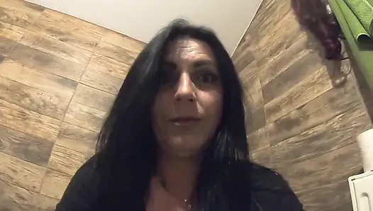 Smoking Leather Dance. Ripped Jumpsuit Pussy Tease, Toilet Pee and Dirty Masturbation