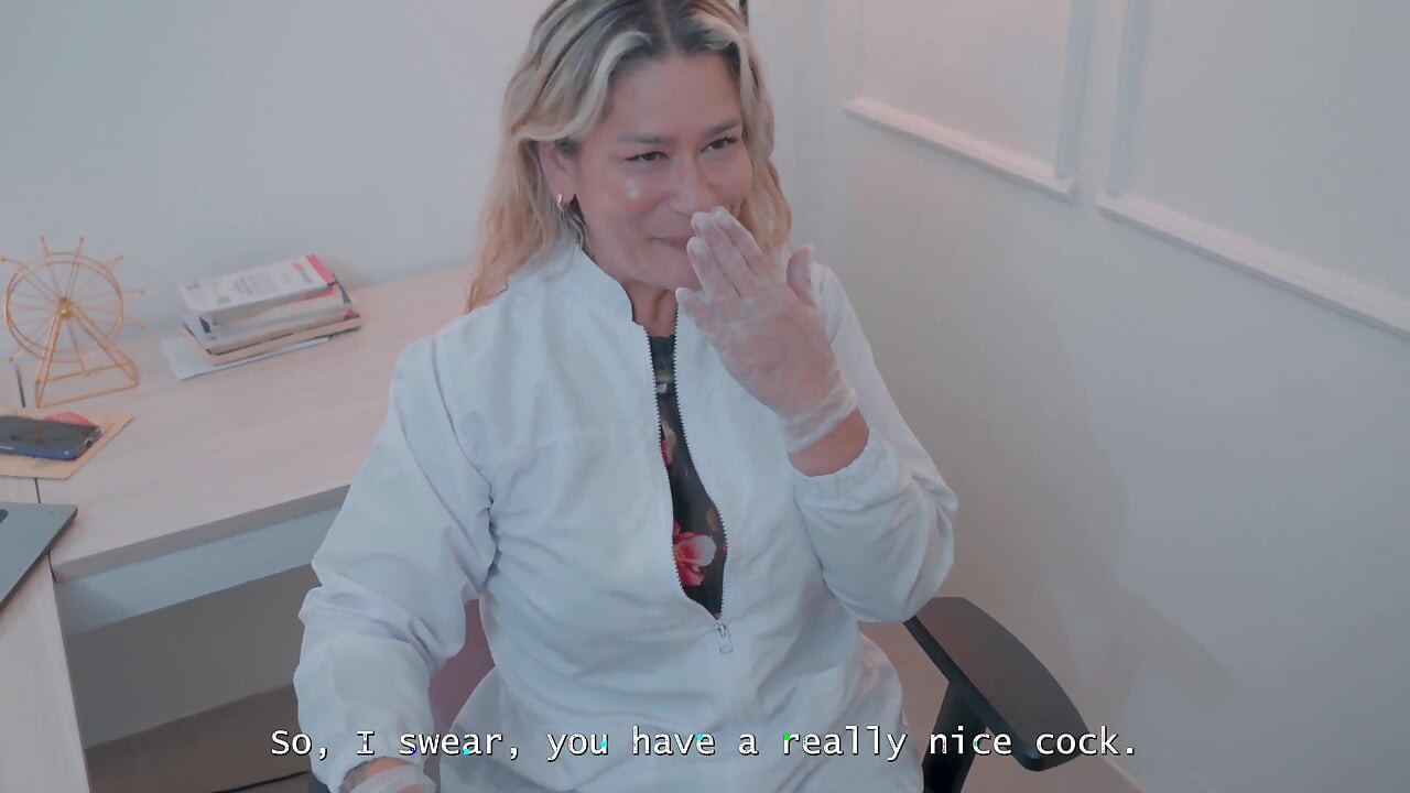 The doctor examines my dick and gets turned on