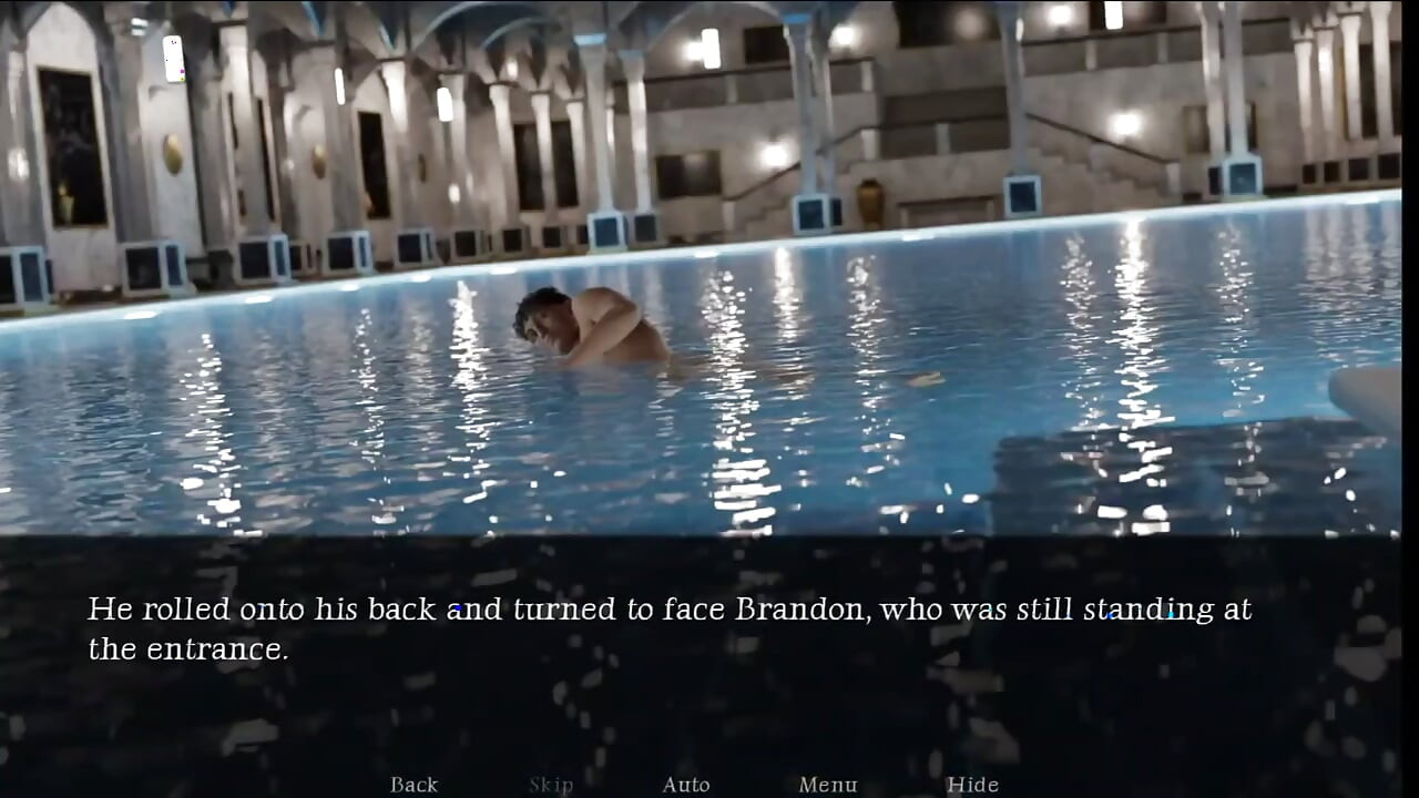 Fully naked dive in the men's arena pool.