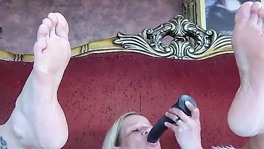Intense Solo Fun with My Big Black Dildo
