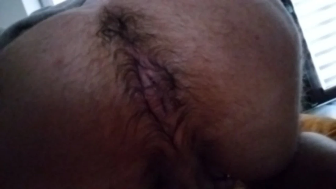 Hairy ass dripping cum