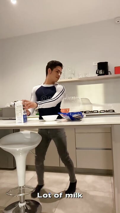 Dusche, milch und sperma