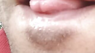 Sexy lippen mit mund, zusammenstellung russische Milchstraße