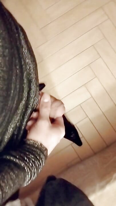 The little dick of the faggot horny