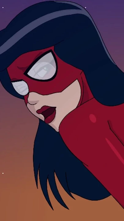 Emotional moment from "Marvel Spider-Woman and She-Venom Rimming"