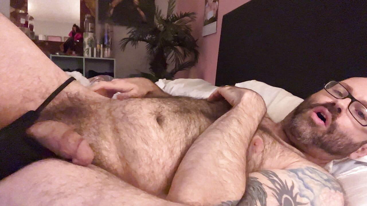 Handsome daddy gets horny before bed and needs to handle his boner
