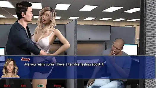 Die büro-ehefrau # 23 - Stacy spielte mit ihrem neuen spielzeug ... Marcus bekam einen blowjob von Stacy