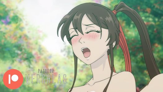 Jigokuraku (Hell’s Paradise) Hentai - Yamada Asaemon Sagiri se fait baiser en cheval renversé