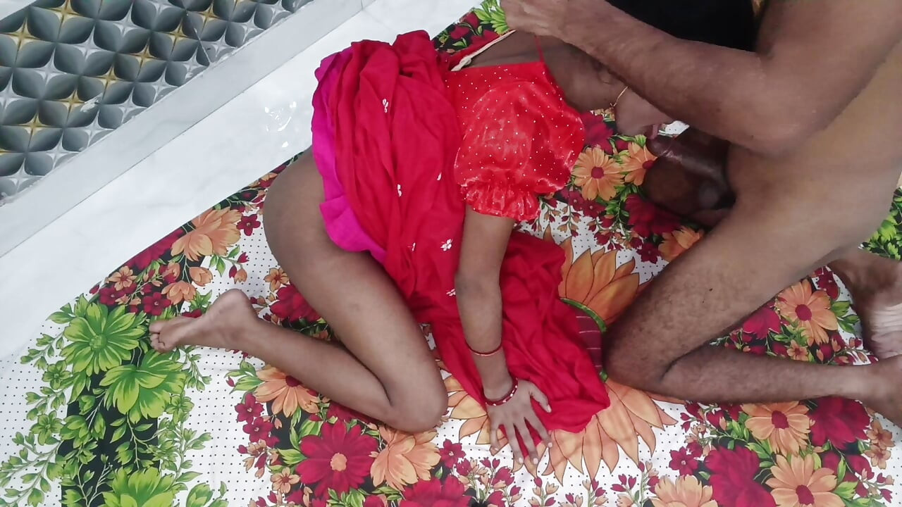 Indian Bhabhi Red Traditional Dress Intimate Sex with Devar - Homemade