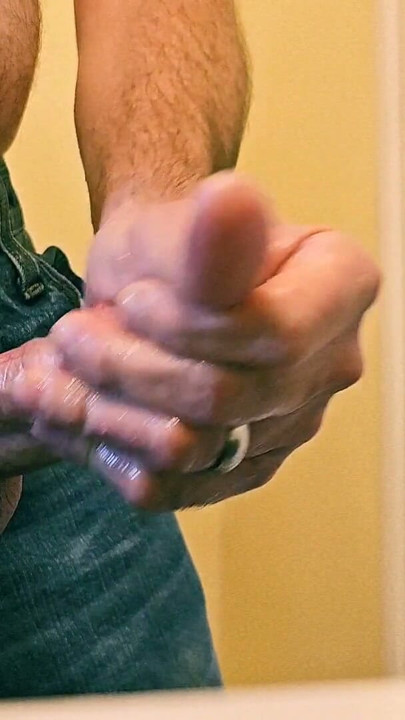 Daddy Strokes His Cock To A Big Cumshot Load | Clip 1