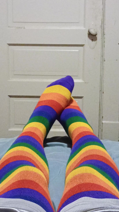 Disfruta de mis calcetines arcoíris