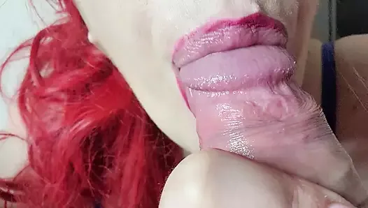 Step sister sucking my cock in close up moaning for cum