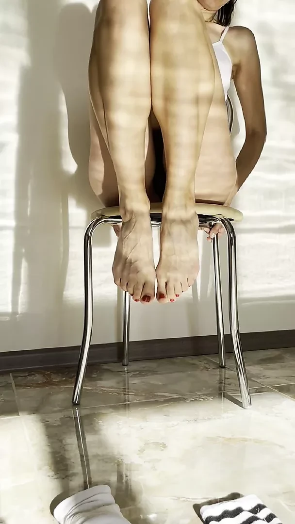 Sexy, long, slender legs of a young girl